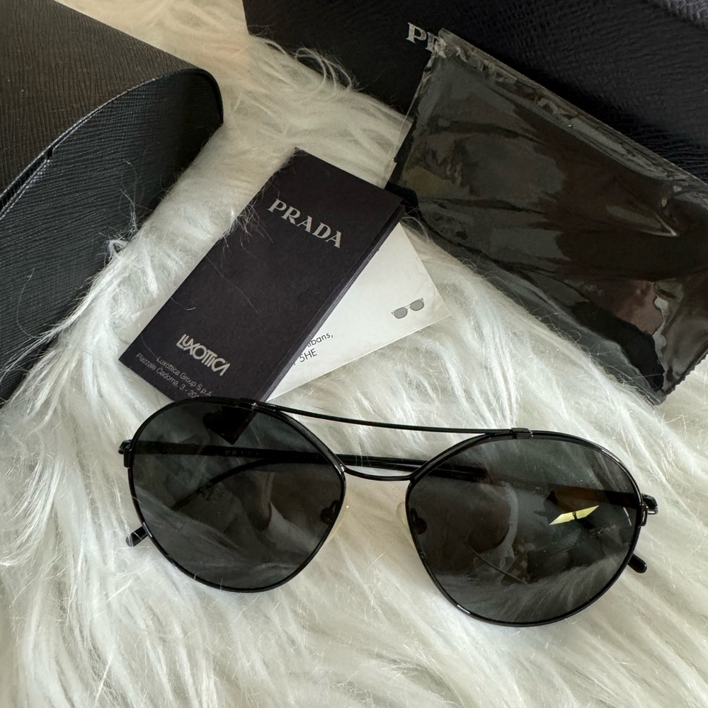 Prada PR56US Sunglasses Black w/Grey 55mm Lens 1AB5SO PR New!